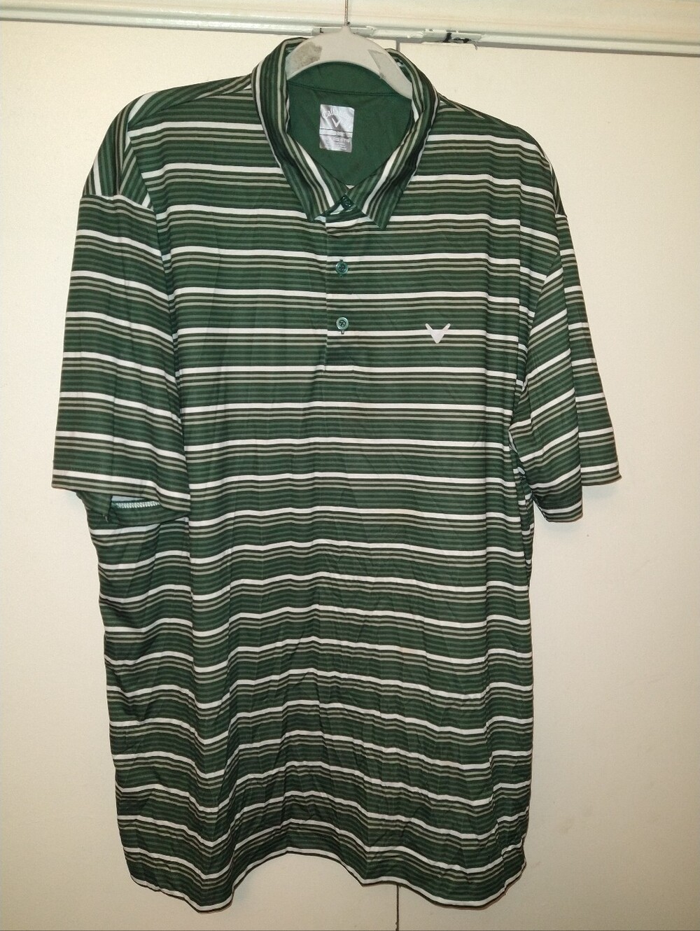 Callaway Opti-Dri Striped Short Sleeve Polo Shirt Men's sz XXL.